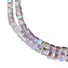 Electroplate Transparent Glass Beads Strands EGLA-N002-28-C05-2