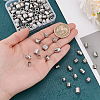 100Pcs 10 Styles 201 Stainless Steel Grooved European Beads STAS-ME0001-73-3