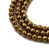 Electroplated Synthetic Non-magnetic Hematite Beads Strands G-H001-51B-3