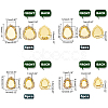 24Pcs 4 Style Brass Cabochon Connector Setting RB-PH0001-18G-5
