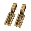 Tibetan Style Alloy Glue-on Flat Pad Bails LS-TIBE-4710-AB-NR-1