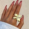 Alloy Open Cuff Rings for Women RJEW-S412-04G-02-1