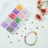 400Pcs 10 Colors Frosted Spray Painted Glass Beads Strands GLAA-CJ0001-39-6