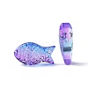 Transparent Spray Painted Glass Beads X-GLAA-I050-10-3