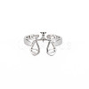 Non-Tarnish 304 Stainless Steel 12 Constellations/Zodiac Signs Open Cuff Ring for Women RJEW-S405-156P-B-1