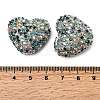Sparkling Acrylic Heart Beads with Rhinestone Embellishment OACR-NH0001-02B-03-3