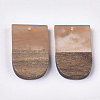 Resin & Walnut Wood Pendants RESI-S358-34B-2