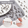 150Pcs 3 Style 304 Stainless Steel European Beads STAS-PH0005-42-4