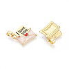Brass with Enamel Pendants X-KK-T073-58A-G-2