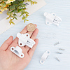 Aluminum & Alloy Lock Catch Clasps AJEW-GF0004-87A-3