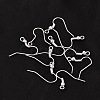 Earring Jewelry Findings Iron Silver Color Plated Earring Hooks X-E135-S-1