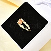 Square Brass Cat Eye Cuff Rings RJEW-G344-01G-04-3
