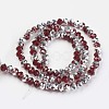 Electroplate Transparent Glass Beads Strands EGLA-A034-T8mm-M02-2