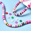 Handmade Polymer Clay Beads Strands CLAY-R089-6mm-096-9