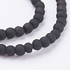 Painted Glass Round Bead Strands X-DGLA-S072-4mm-24-3