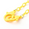 13Pcs 13 Colors Personalized ABS Plastic Cable Chain Necklaces NJEW-JN03483-3