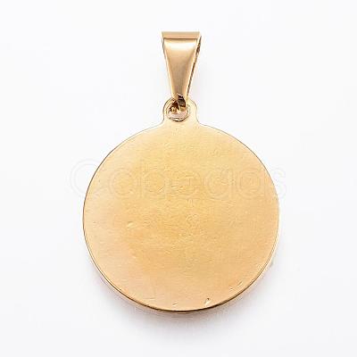 Real 18K Gold Plated 304 Stainless Steel Pendants STAS-H372-01L-1