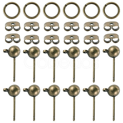 20Pcs Brass Ball Post Stud Earring Findings FIND-TA0011-06AB-1