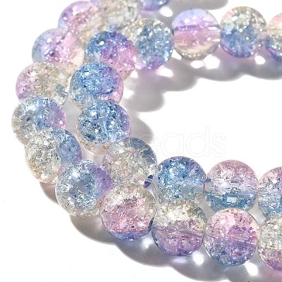 Crackle Glass Beads Strands X1-CCG-C002-8mm-09-1
