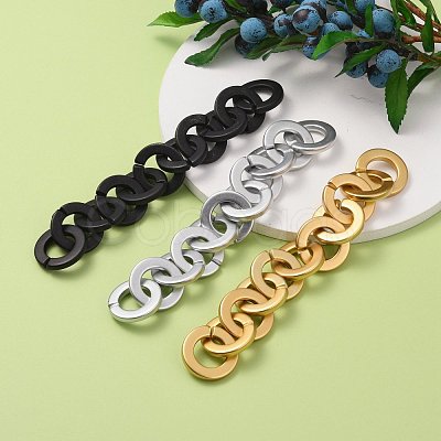 Handmade Opaque Spray Painted Acrylic Rolo Chains AJEW-JB00846-1