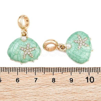 Alloy Enamel European Dangle Charms AL-CBAC2D3-04G-02-1