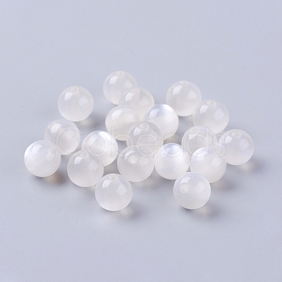 Round Imitation Cat Eye Resin Beads X-RESI-R157-10mm-03-1