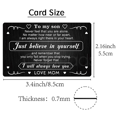 Rectangle 201 Stainless Steel Custom Blank Thermal Transfer Wallet Card DIY-WH0252-014-1