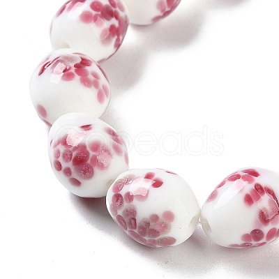 Handmade Lampwork Beads Strands LAMP-Q036-08F-1