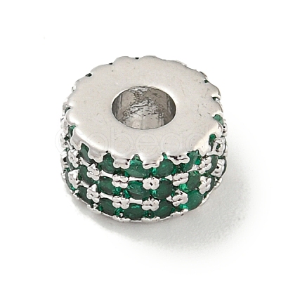 Rack Plating Brass with Cubic Zirconia Beads KK-B091-04B-1
