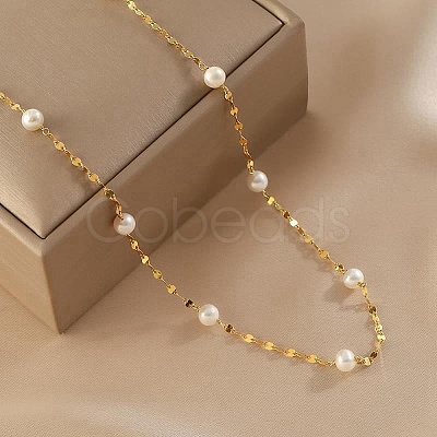 Natural Freshwater Pearl Necklaces PW-WG78554-10-1