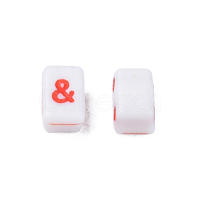 Opaque White Acrylic Connector Charms MACR-N012-21-1