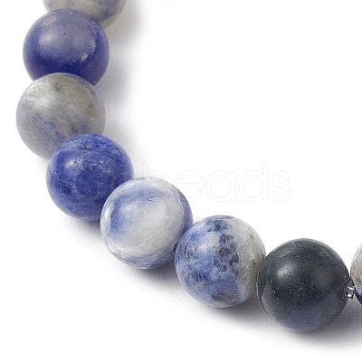 Natural Sodalite Beads Stretch Bracelets for Women Men BJEW-JB11453-1