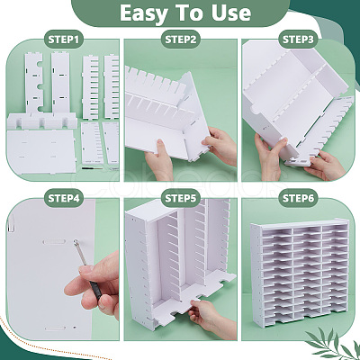 2 Sets 36 Grids PVC Plastic Inkpad Storage Holder ODIS-UN0001-15B-1