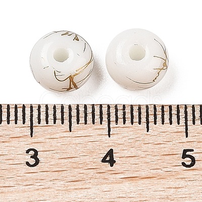 Opaque Spray Painted Glass Beads X1-GLAA-G118-01J-1