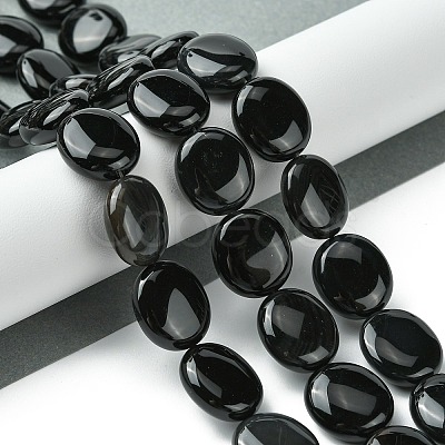 Natural Black Onyx(Dyed & Heated) Beads Strands G-K365-B12-03-1