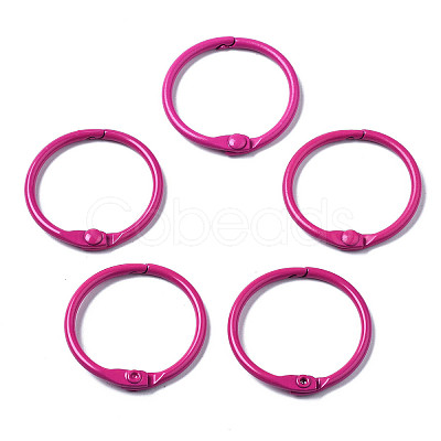 Spray Painted Iron Split Key Rings IFIN-T017-01H-1