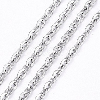 Tarnish Resistant 304 Stainless Steel Cable Chains CHS-K002-02-3mm-1