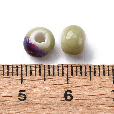 Bright Glazed Porcelain Beads PORC-D300-A09-1