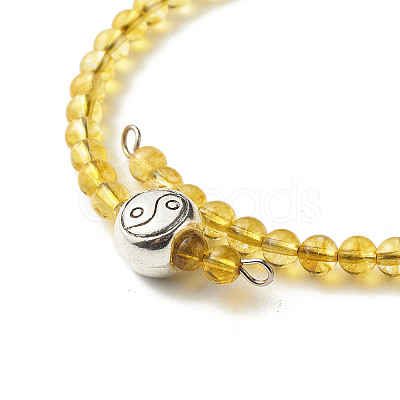 Reiki Crystal Natural Mixed Stone Beads Bangle for Girl Women BJEW-JB06802-1