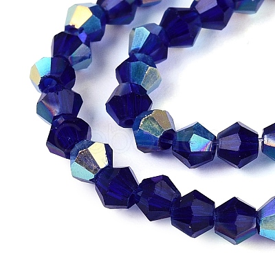 AB Color Plated Transparent Glass Beads Strands GLAA-G127-01-01Q-1