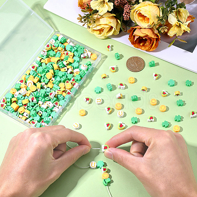 300Pcs Handmade Polymer Clay Beads CLAY-SC0002-81-1