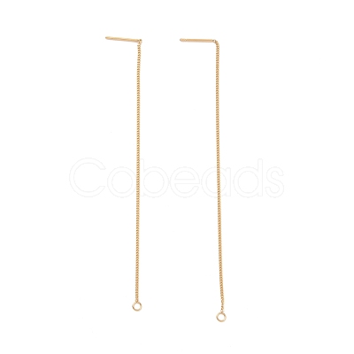 Ion Plating(IP) 304 Stainless Steel Stud Earring Finding STAS-E161-07G-1