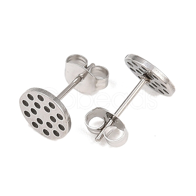 304 Stainless Steel Stud Earring Findings STAS-P434-06B-P-1