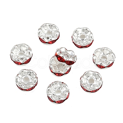Brass Rhinestone Spacer Beads RB-A014-L6mm-21S-1