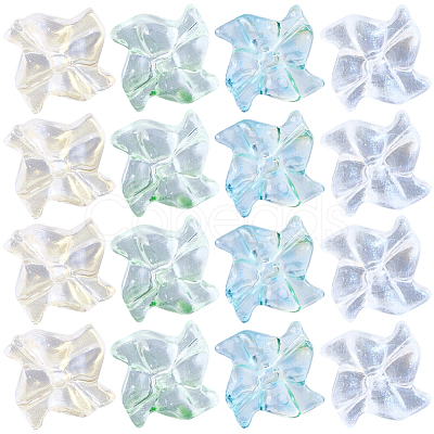 80Pcs 4 Colors Handmade Lampwork Beads LAMP-SC0001-77-1