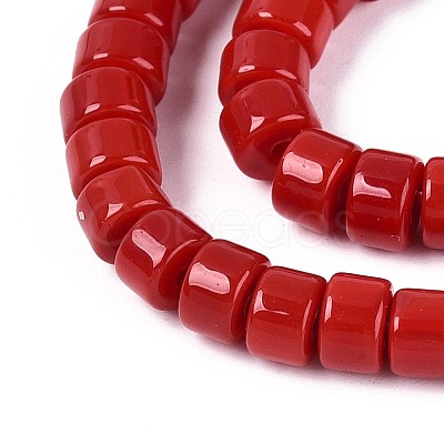 Opaque Solid Color Glass Beads Strands LS-GLAA-N026-2x4mm-06-1
