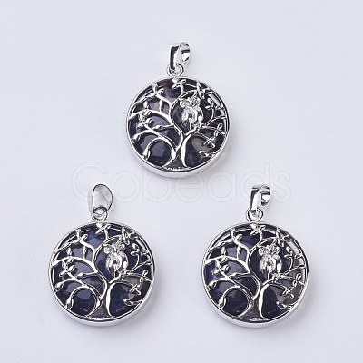 Natural & Synthetic Mixed Stone Pendants G-K234-E-1