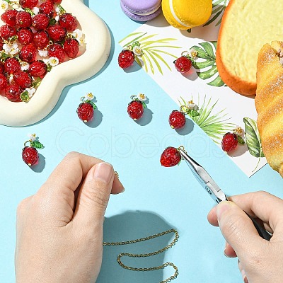 30Pcs Acrylic Lampwork Pendants PALLOY-CJ00160-1