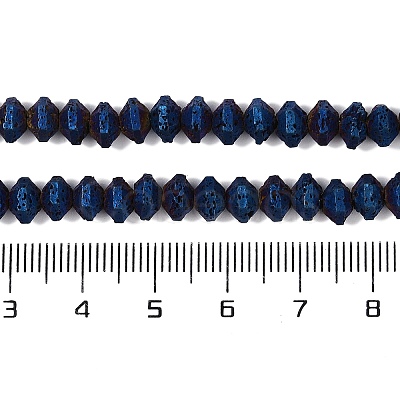 Electroplated Natural Lava Rock Beads Strands G-A234-F02-01C-1