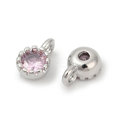 Brass Pave Cubic Zirconia Pendants KK-H204-03P-04-1